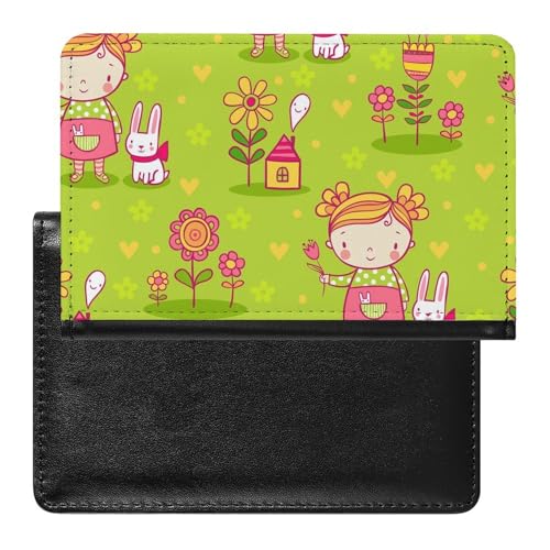 NYKVTG Reisepasshülle Mädchen Kaninchen Reisepass Tasche Reise Gadget Impfpass Hülle Für Damen Herren von NYKVTG