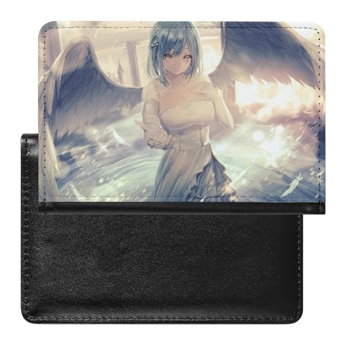 NYKVTG Reisepasshülle Mädchen Mit Flügeln Reisepass Schutzhülle Geldbörsen Für Kreditkarten Ausweis Reisedokumente von NYKVTG