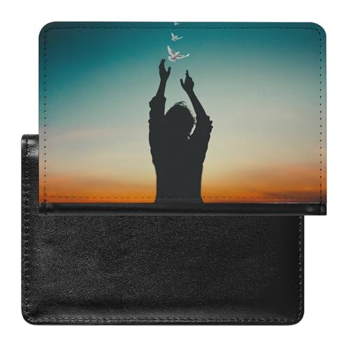 NYKVTG Reisepasshülle Mädchen Nacht Reisepass Schutzhülle Geldbörsen Für Kreditkarten Ausweis Reisedokumente von NYKVTG