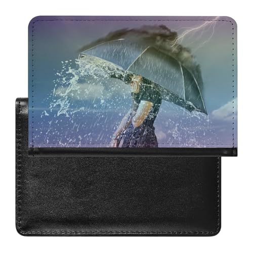 NYKVTG Reisepasshülle Mädchen Regenschirm Reisepass Tasche Reise Gadget Impfpass Hülle Für Damen Herren von NYKVTG
