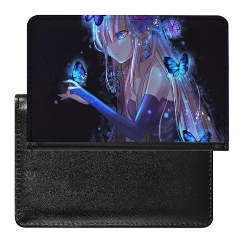 NYKVTG Reisepasshülle Mädchen Schmetterling Reisepass Schutzhülle Geldbörsen Für Kreditkarten Ausweis Reisedokumente von NYKVTG