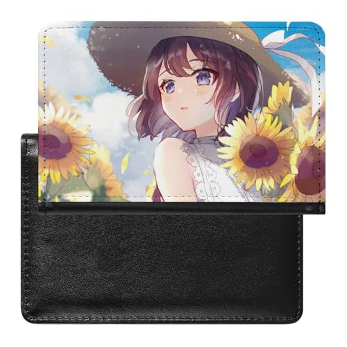 NYKVTG Reisepasshülle Mädchen Sonnenblume Reisepass Tasche Reise Gadget Impfpass Hülle Für Damen Herren von NYKVTG