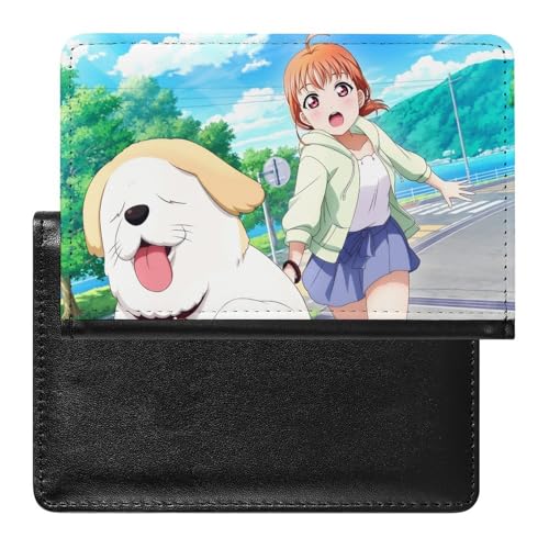 NYKVTG Reisepasshülle Mädchen Und Hund Reisepass Schutzhülle Geldbörsen Für Kreditkarten Ausweis Reisedokumente von NYKVTG