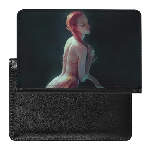 NYKVTG Reisepasshülle Meerjungfrauen-Mädchen Reisepass Schutzhülle Geldbörsen Für Kreditkarten Ausweis Reisedokumente von NYKVTG
