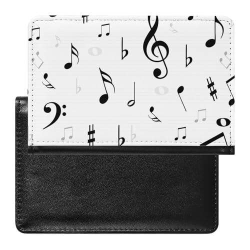 NYKVTG Reisepasshülle Musikalische Noten Reisepass Tasche Reise Gadget Impfpass Hülle Für Damen Herren von NYKVTG