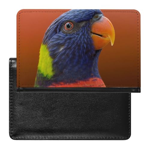 NYKVTG Reisepasshülle Natürlicher Papagei Reisepass Tasche Reise Gadget Impfpass Hülle Für Damen Herren von NYKVTG