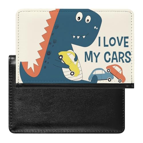 NYKVTG Reisepasshülle Niedlicher Dinosaurier Reisepass Tasche Reise Gadget Impfpass Hülle Für Damen Herren von NYKVTG