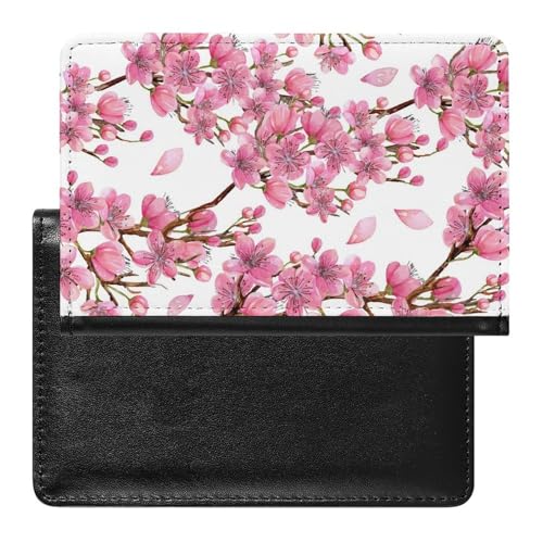 NYKVTG Reisepasshülle Pfirsichblüte Reisepass Schutzhülle Geldbörsen Für Kreditkarten Ausweis Reisedokumente von NYKVTG