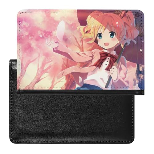 NYKVTG Reisepasshülle Rosa Anime-Mädchen Reisepass Tasche Reise Gadget Impfpass Hülle Für Damen Herren von NYKVTG