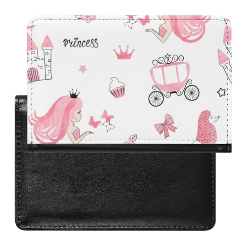 NYKVTG Reisepasshülle Rosa Mädchen Reisepass Tasche Reise Gadget Impfpass Hülle Für Damen Herren von NYKVTG