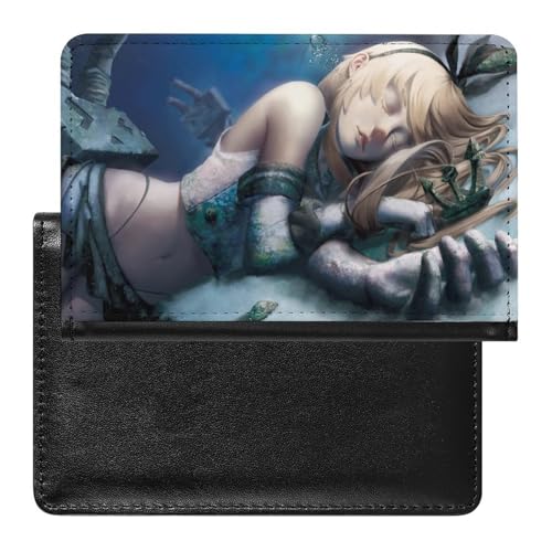 NYKVTG Reisepasshülle Schlafendes Mädchen Reisepass Tasche Reise Gadget Impfpass Hülle Für Damen Herren von NYKVTG