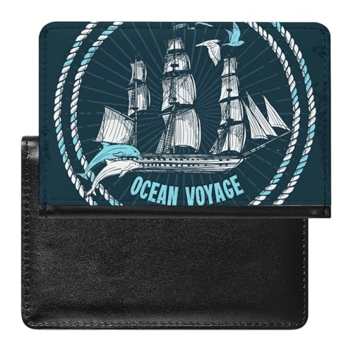 NYKVTG Reisepasshülle Seereise Boot Reisepass Tasche Reise Gadget Impfpass Hülle Für Damen Herren von NYKVTG
