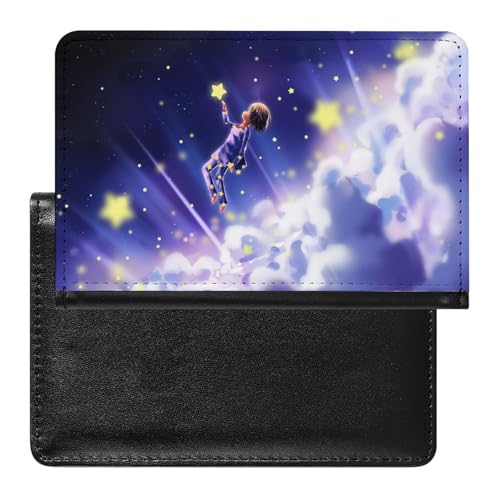 NYKVTG Reisepasshülle Sterne-Kleines Mädchen Reisepass Schutzhülle Geldbörsen Für Kreditkarten Ausweis Reisedokumente von NYKVTG