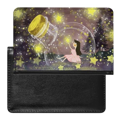 NYKVTG Reisepasshülle Sterne-Mädchen Reisepass Tasche Reise Gadget Impfpass Hülle Für Damen Herren von NYKVTG