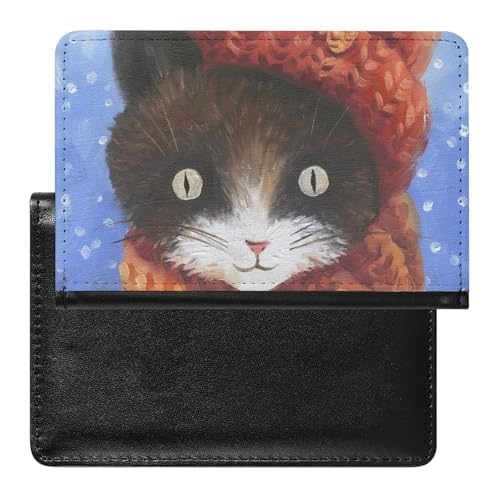 NYKVTG Reisepasshülle Süße Katze Mit Schal Reisepass Tasche Reise Gadget Impfpass Hülle Für Damen Herren NYKVTG Reisepasshülle Süße Katze Mit Schal Reisepass Tasche Reise Gadget Impfpass Hülle Für Damen Herren von NYKVTG