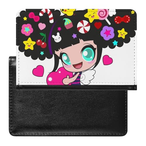 NYKVTG Reisepasshülle Süßes Mädchen Reisepass Schutzhülle Geldbörsen Für Kreditkarten Ausweis Reisedokumente von NYKVTG