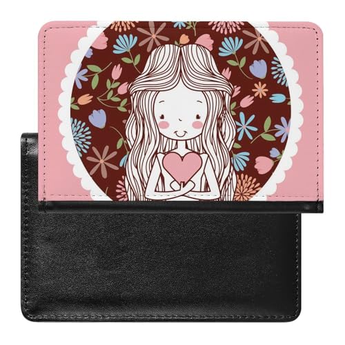 NYKVTG Reisepasshülle Süßes Mädchen Reisepass Tasche Reise Gadget Impfpass Hülle Für Damen Herren von NYKVTG