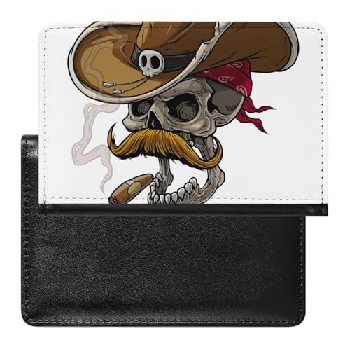NYKVTG Reisepasshülle Totenkopf Mit Hut Reisepass Tasche Reise Gadget Impfpass Hülle Für Damen Herren NYKVTG Reisepasshülle Totenkopf Mit Hut Reisepass Tasche Reise Gadget Impfpass Hülle Für Damen Herren von NYKVTG