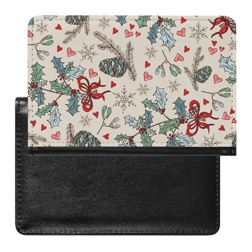 NYKVTG Reisepasshülle Weihnachten Reisepass Schutzhülle Geldbörsen Für Kreditkarten Ausweis Reisedokumente von NYKVTG