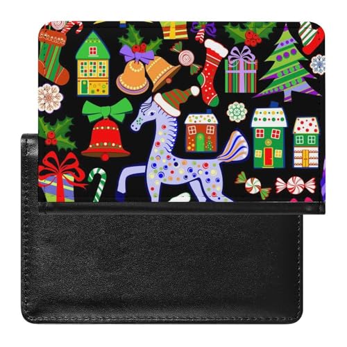 NYKVTG Reisepasshülle Weihnachten Reisepass Schutzhülle Geldbörsen Für Kreditkarten Ausweis Reisedokumente von NYKVTG