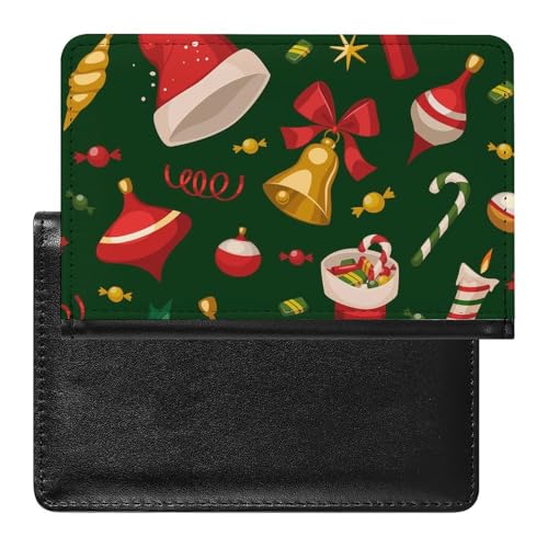 NYKVTG Reisepasshülle Weihnachten Reisepass Schutzhülle Geldbörsen Für Kreditkarten Ausweis Reisedokumente von NYKVTG