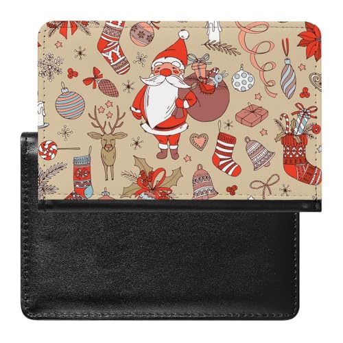 NYKVTG Reisepasshülle Weihnachten Reisepass Schutzhülle Geldbörsen Für Kreditkarten Ausweis Reisedokumente von NYKVTG
