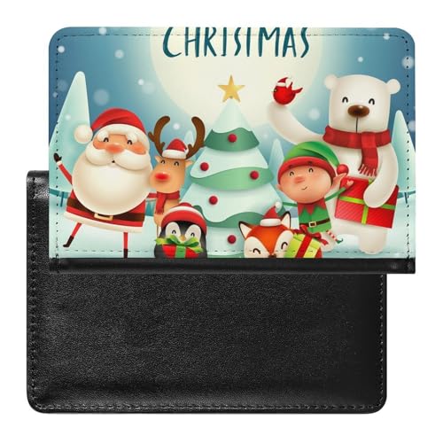 NYKVTG Reisepasshülle Weihnachten Reisepass Schutzhülle Geldbörsen Für Kreditkarten Ausweis Reisedokumente von NYKVTG