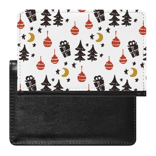 NYKVTG Reisepasshülle Weihnachten Reisepass Tasche Reise Gadget Impfpass Hülle Für Damen Herren von NYKVTG
