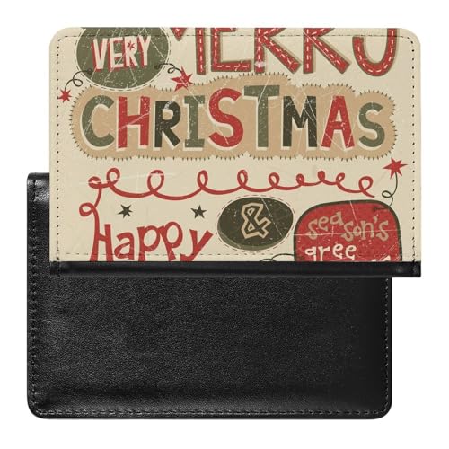 NYKVTG Reisepasshülle Weihnachten Reisepass Tasche Reise Gadget Impfpass Hülle Für Damen Herren von NYKVTG