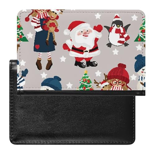 NYKVTG Reisepasshülle Weihnachten Reisepass Tasche Reise Gadget Impfpass Hülle Für Damen Herren von NYKVTG