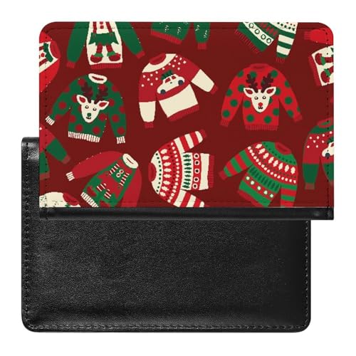 NYKVTG Reisepasshülle Weihnachten Reisepass Tasche Reise Gadget Impfpass Hülle Für Damen Herren von NYKVTG