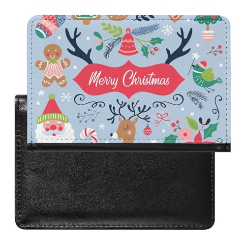 NYKVTG Reisepasshülle Weihnachten Reisepass Tasche Reise Gadget Impfpass Hülle Für Damen Herren von NYKVTG
