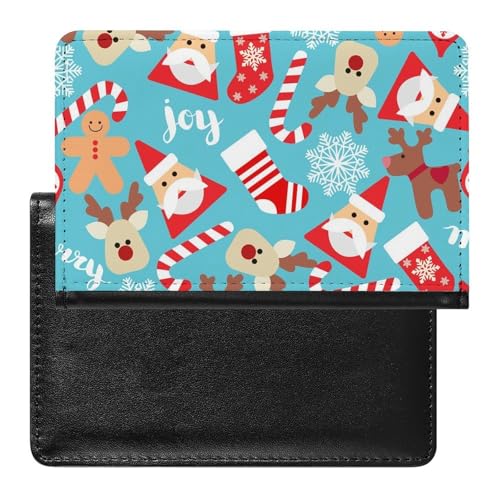 NYKVTG Reisepasshülle Weihnachten Reisepass Tasche Reise Gadget Impfpass Hülle Für Damen Herren von NYKVTG