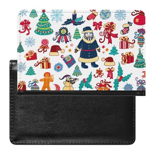 NYKVTG Reisepasshülle Weihnachten Reisepass Tasche Reise Gadget Impfpass Hülle Für Damen Herren von NYKVTG