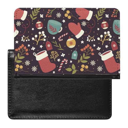 NYKVTG Reisepasshülle Weihnachten Reisepass Tasche Reise Gadget Impfpass Hülle Für Damen Herren von NYKVTG