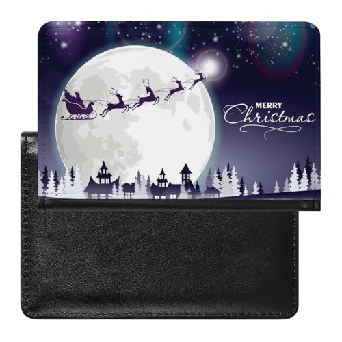 NYKVTG Reisepasshülle Weihnachten Reisepass Tasche Reise Gadget Impfpass Hülle Für Damen Herren von NYKVTG