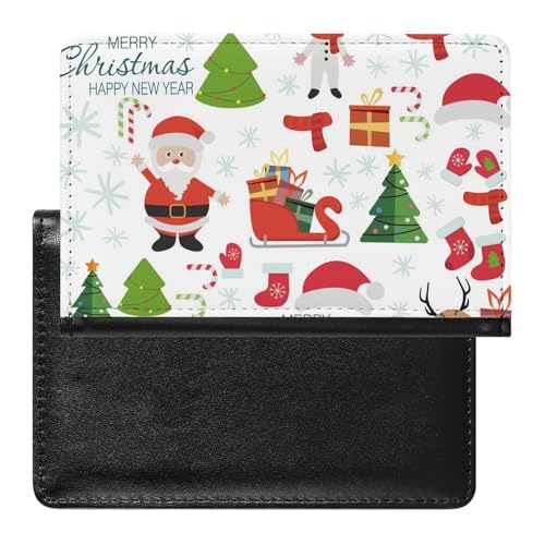NYKVTG Reisepasshülle Weihnachten Reisepass Tasche Reise Gadget Impfpass Hülle Für Damen Herren von NYKVTG