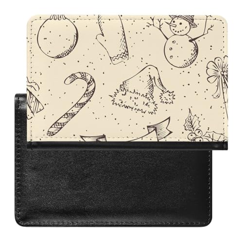 NYKVTG Reisepasshülle Weihnachten Schneemann Reisepass Schutzhülle Geldbörsen Für Kreditkarten Ausweis Reisedokumente von NYKVTG