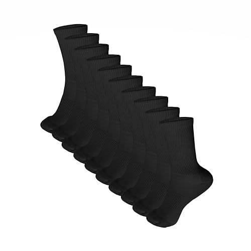 NYME Tennis Socken für Herren, Damen, Unisex 10 Paar, Black, 35-38 EU von NYME