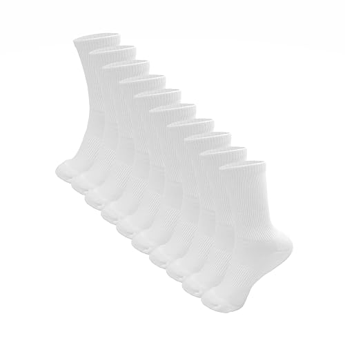 NYME Tennis Socken für Herren, Damen, Unisex 10 Paar, White, 47-50 EU von NYME