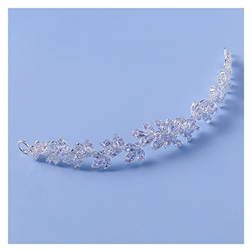 yaoqijie Luxus Zirkon Braut Haarband Silber Wassertropfen Stirnband Hochzeit Kopfschmuck Schmuck Geschenk Frauen Party Braut Haarschmuck lasting von NYMFEA