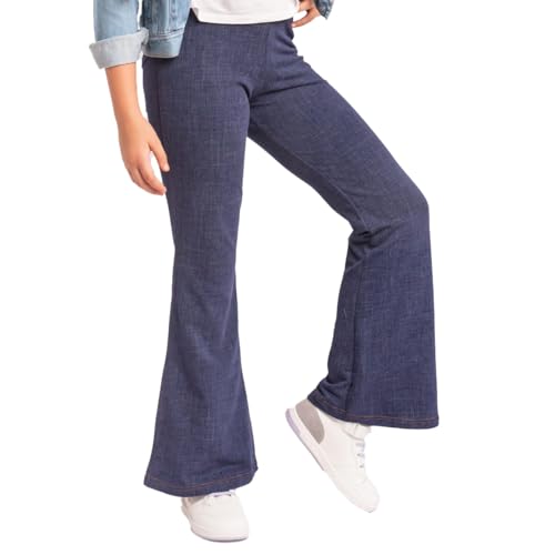 NYS Leggings Schlaghose für Mädchen Baumwolle Schlaghose mit ausgestelltem Bein, atmungsaktiv, lässig, extra weiche Tangente Jeans von NYS NEW YORK STYLE