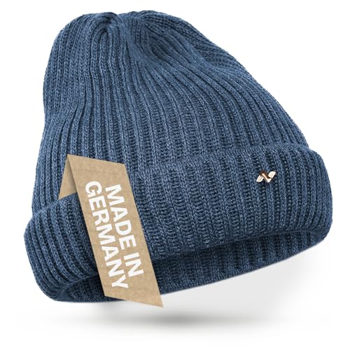 NYTTED® Merino Mütze - Made in Germany - 100% feinste Merinowolle - Wollmütze für Herbst & Winter - Unisex - Beanie für Damen & Herren - Warme Wintermütze - Merino Beanie von NYTTED