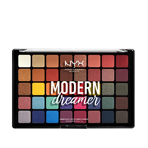 NYX PROFESSIONAL MAKEUP Lidschattenpalette - Modern Dreamer Eye Shadow Palette, satin und matte Eyeshadows, lebendiges Finish, 304 g von NYX PROFESSIONAL MAKEUP