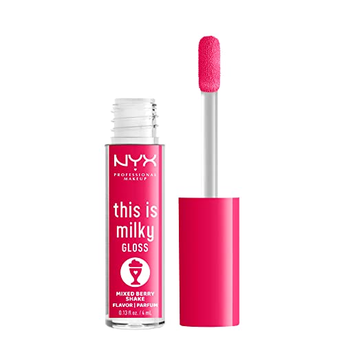 NYX PROFESSIONAL MAKEUP This Is Milky Gloss, Lip Gloss with 12 Hour Hydration, Vegan - Mixed Berry Shake (Raspberry) von NYX PROFESSIONAL MAKEUP