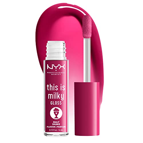 NYX PROFESSIONAL MAKEUP This is milky gloss, lip gloss with 12 hour hydration, vegan - malt shake (Warm Red) von NYX PROFESSIONAL MAKEUP