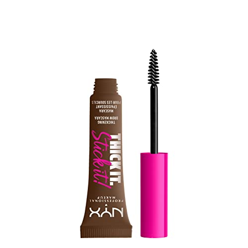 NYX Professional Makeup Augenbrauen-Mascara mit bis zu 16h Halt, Für getönte und vollere Augenbrauen, Thick It. Stick It! Brow Mascara, Brunette (Braun) von NYX PROFESSIONAL MAKEUP