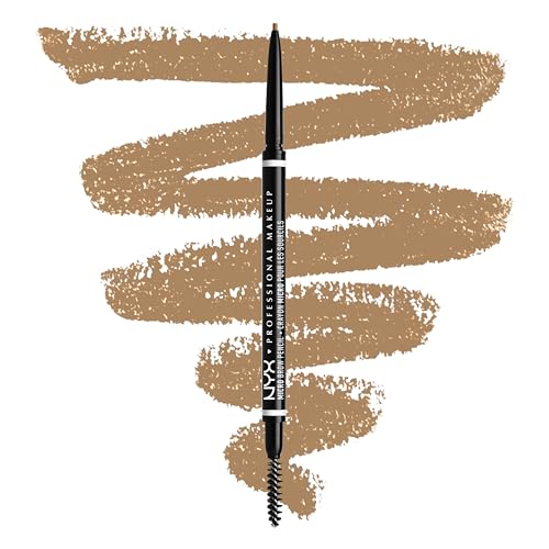 NYX Professional Makeup Augenbrauenstift, Micro Brow Pencil, Beidseitig mit ausdrehbarem Augenbrauenstift und Bürstchen, Vegane Formel, Farbton: Blonde von NYX PROFESSIONAL MAKEUP