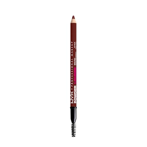 NYX Professional Makeup Augenbrauenstift, Powder Louder Brow Pencil, Mit voluminisierendem Mikrofiber für voller aussehende Augenbrauen, Vegane Formel, Farbton: Black Cherry von NYX PROFESSIONAL MAKEUP