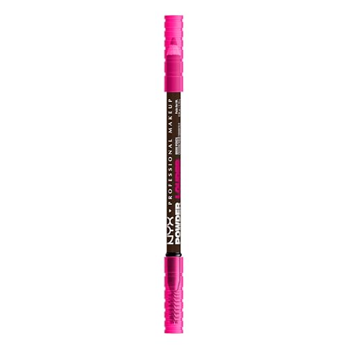 NYX Professional Makeup Augenbrauenstift, Powder Louder Brow Pencil, Mit voluminisierendem Mikrofiber für voller aussehende Augenbrauen, Vegane Formel, Farbton: Deep Brown von NYX PROFESSIONAL MAKEUP